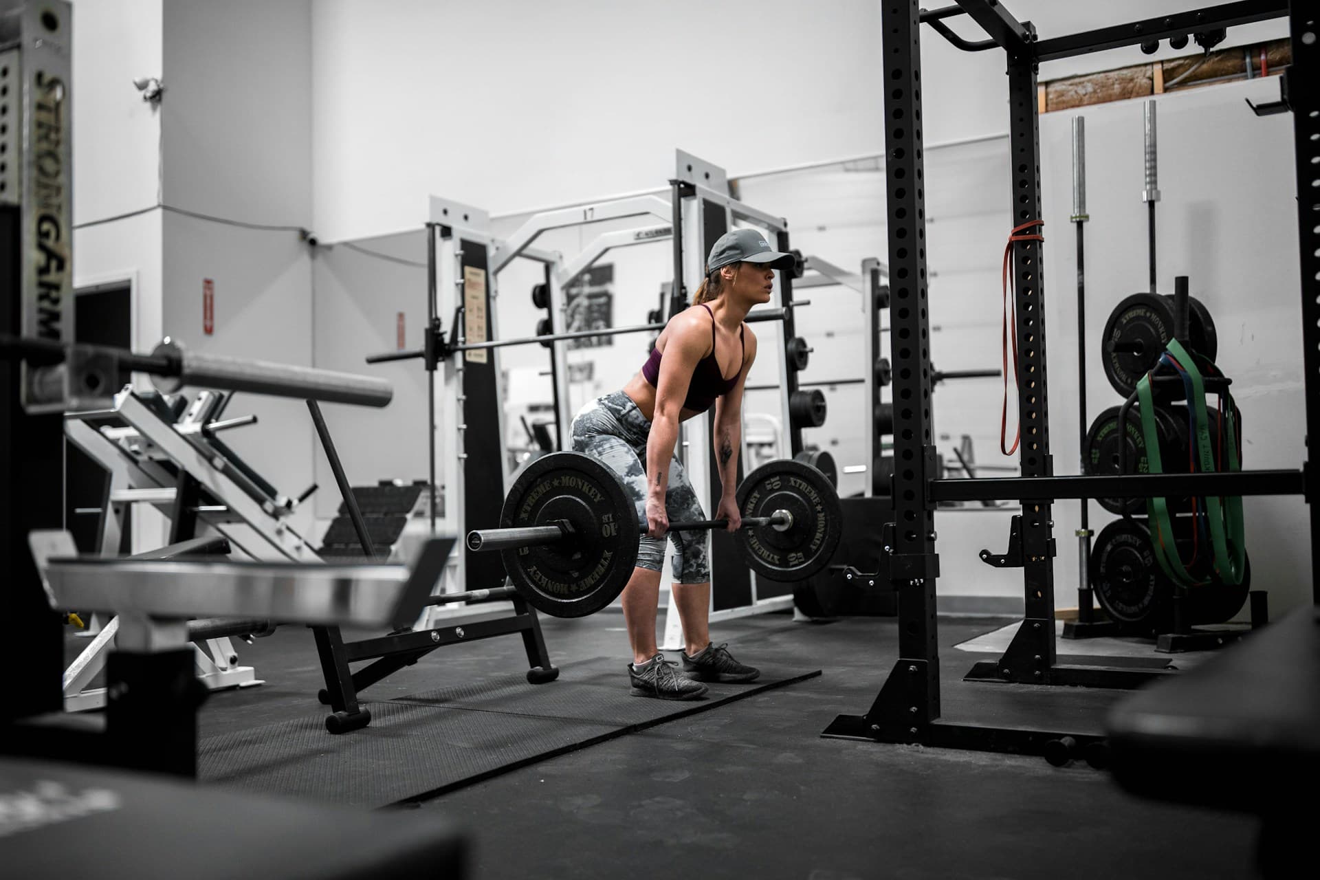 woman weightlifting at the gym